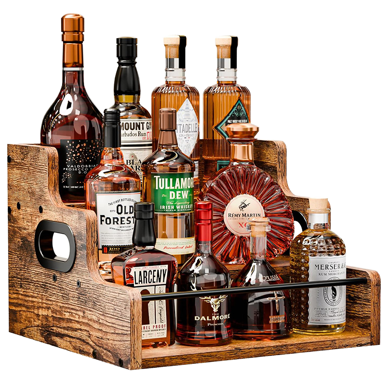 In-Stock Multi-Layer Liquor Display Rack Living Room Bar Display Rack Spice Storage Rack Step-Ladder Style