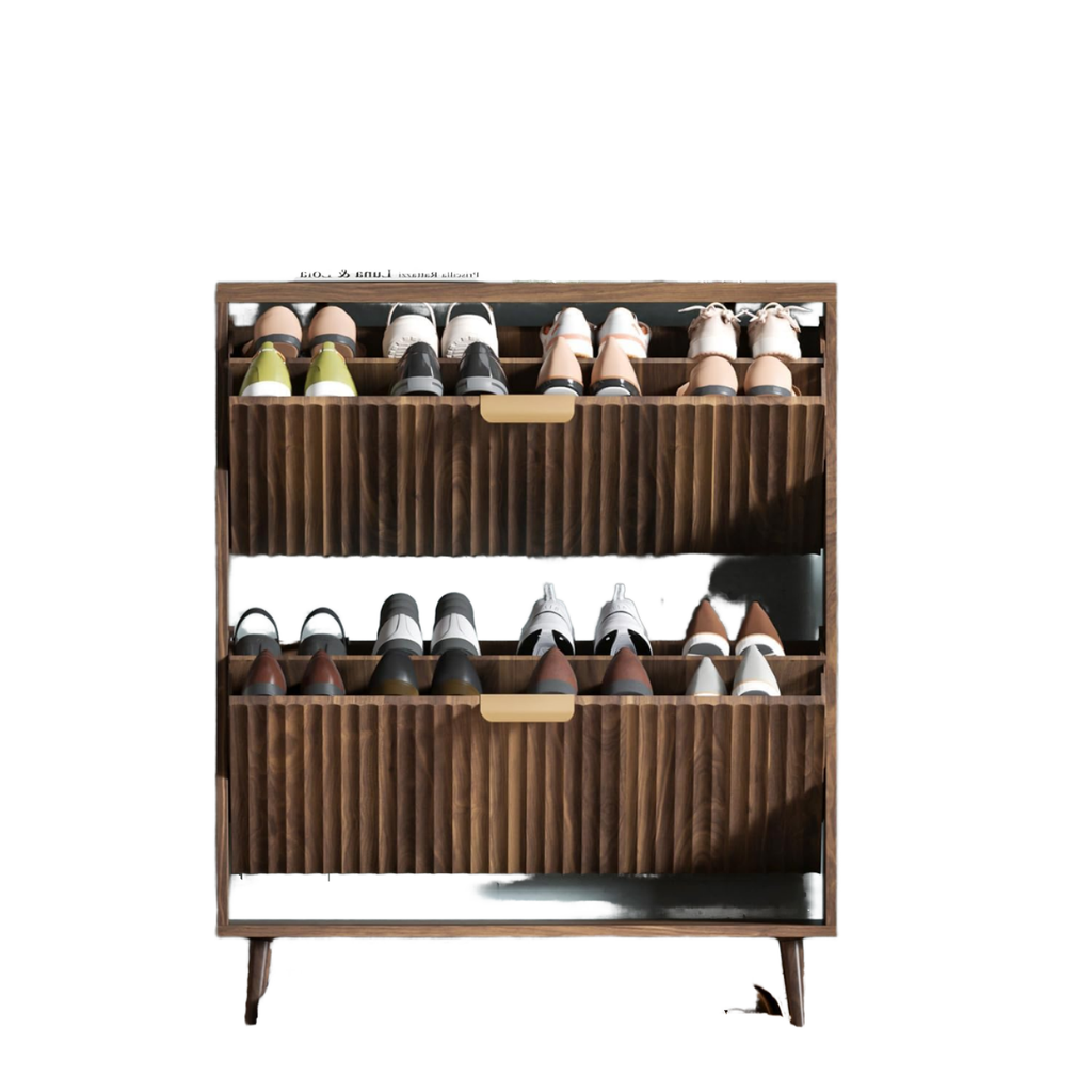 Panel Shoe Cabinet Luxury Shoe Cabinet Simple Solid Wood Storage Cabinet Display Stand