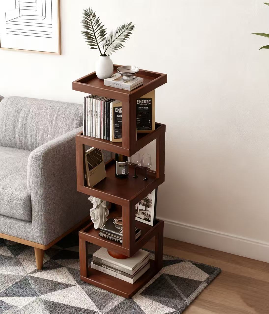 Hobby Display Cases Modern Multifunctional Wooden Living Room Sideboard Side Cabinet Home Decor Corner Storage Rack