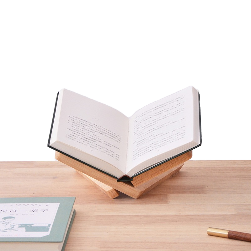 Wooden Desktop Reading Stand Book Display Rack Simple Modern Style Home Decoration Desktop Ornament Student Reading Bookshelf