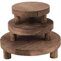 Versatile Wooden Tripod Flower Stand & Bonsai Plant Stool Base Tray Home Kitchen Bathroom Decor Storage Rack for Desktop Display