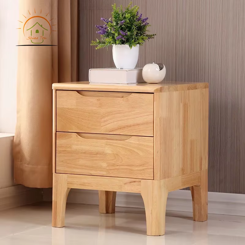 Elegant Modern Simple Wooden Bedside Nightstand with Drawer Durable Wood Crafted End Side Table for Home Bedding Decor