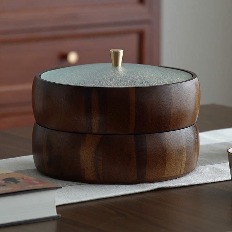 Nut Box Home Living Room Coffee Table Snack Box Wooden Dried Fruit Tray New Year Divided Candy Box Dessert Plate