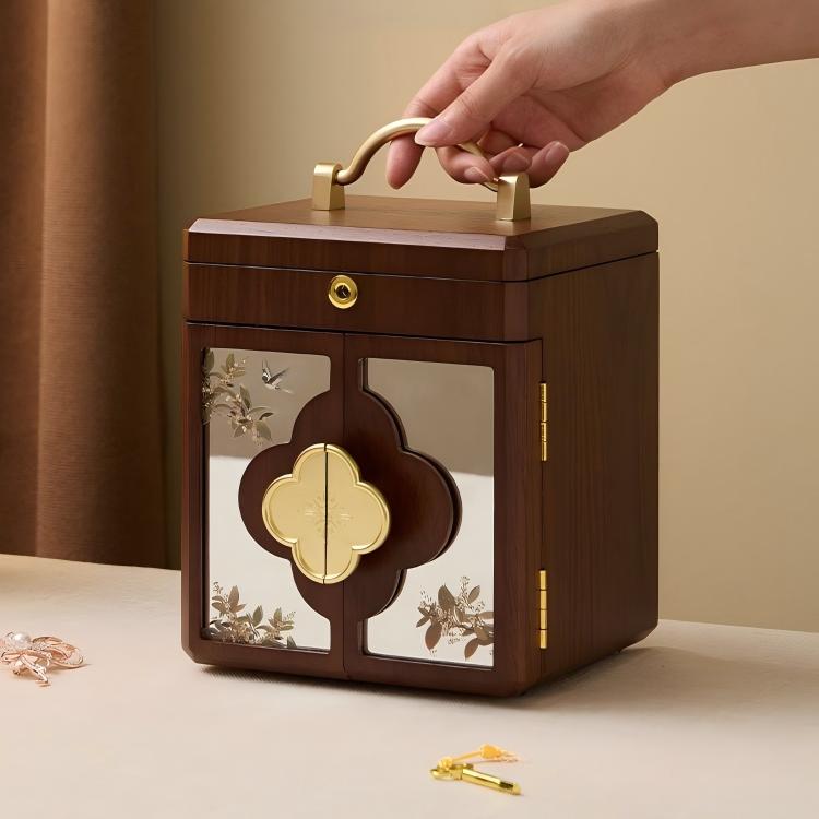 Jewelry Box Luxury Wedding Gift Wooden Jewelry Storage Box Mother's Day New Year's Gift