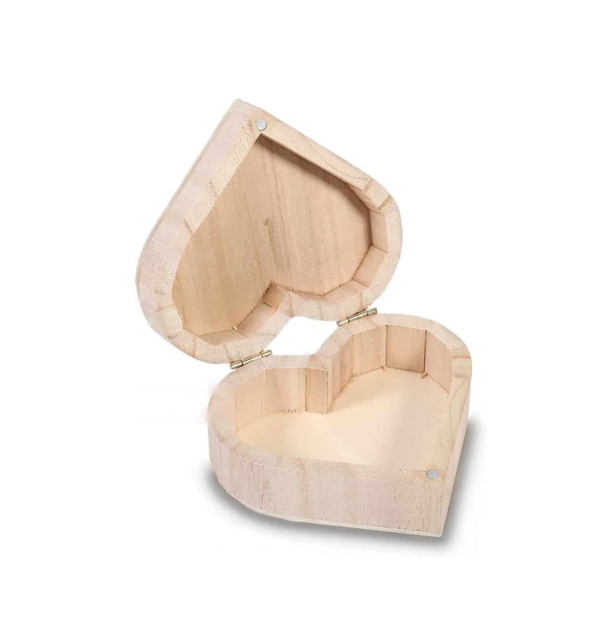 Wooden Color Accessories Heart-Shaped Jewelry Box Children's Toy Jewelry Box Simple Design Handmade Display Gift Box