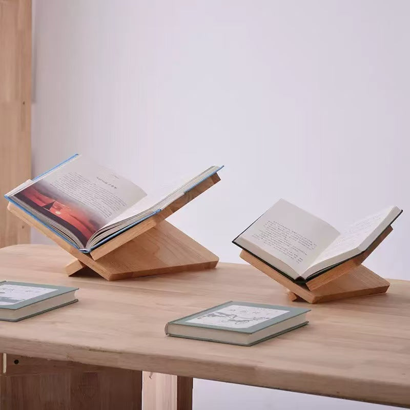 Wooden Desktop Reading Stand Book Display Rack Simple Modern Style Home Decoration Desktop Ornament Student Reading Bookshelf