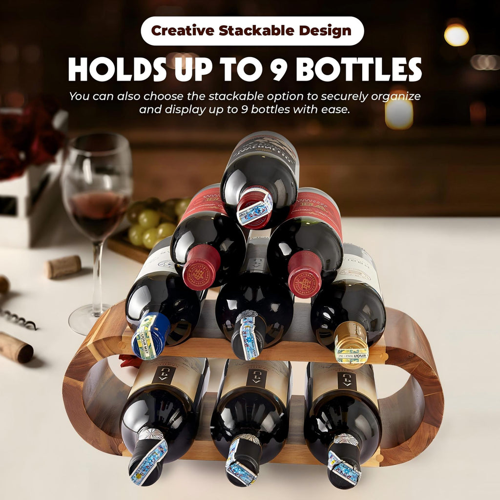 Wooden Wine Rack Freestanding Desktop Wine Rack Freestanding Desktop Wine Rack Suitable for Red Wine Storage