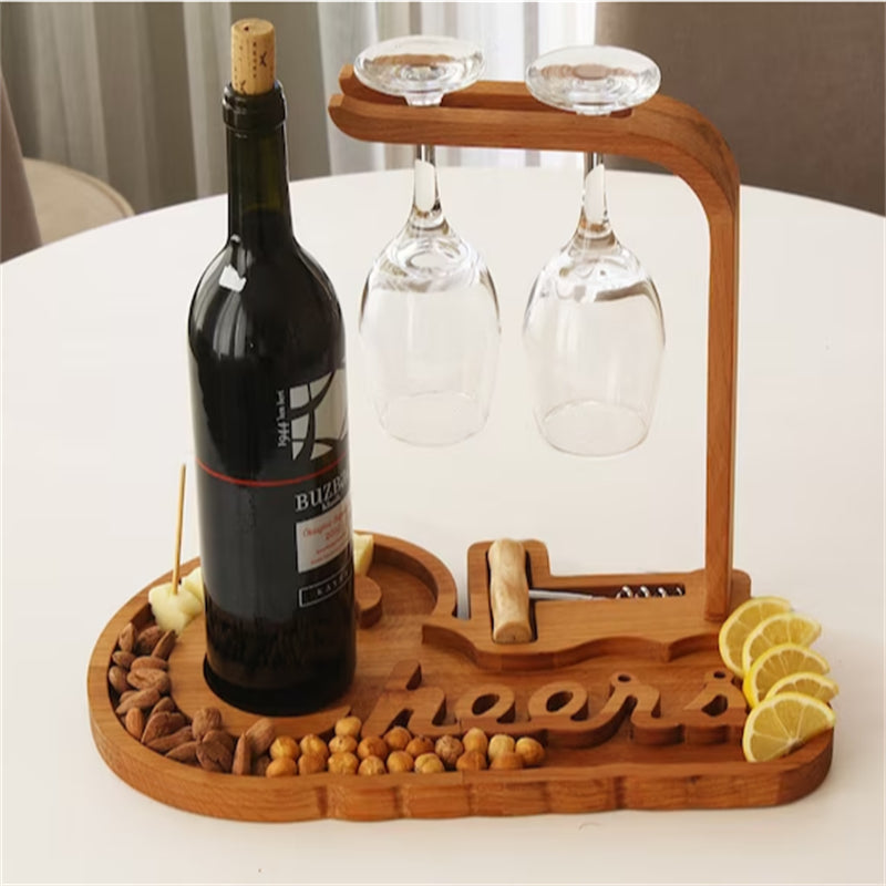 Multifunctional Home Gift Wine Rack With Stand and Glass Stand for Restaurant Furniture and Display Stand