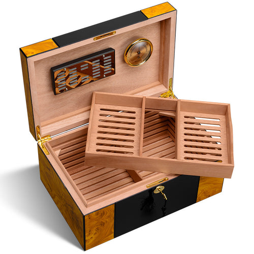 Cigar Boxes Wholesale Humidifier Handmade Wood Cigar Boxes Cigar Accessories Luxury Cigar Humidor Box Cigar Gift Set Boxes