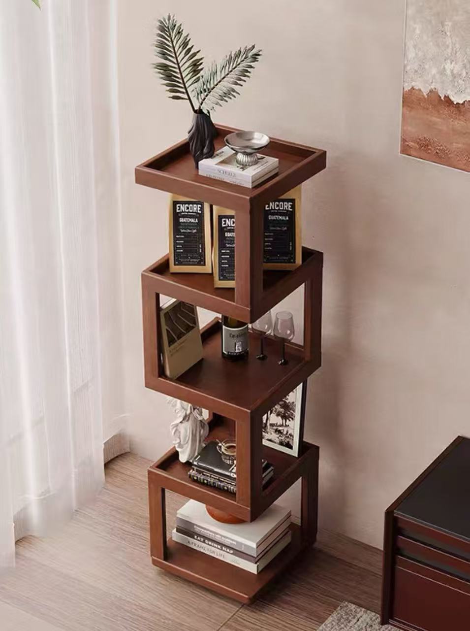Hobby Display Cases Modern Multifunctional Wooden Living Room Sideboard Side Cabinet Home Decor Corner Storage Rack