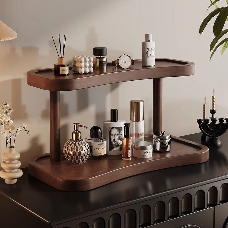 Tea Cup Holder Tea Stand Desktop Organizer Cosmetic Display Rack Chinese Style Multi-layer Small Dining Table Cup Storage Rack