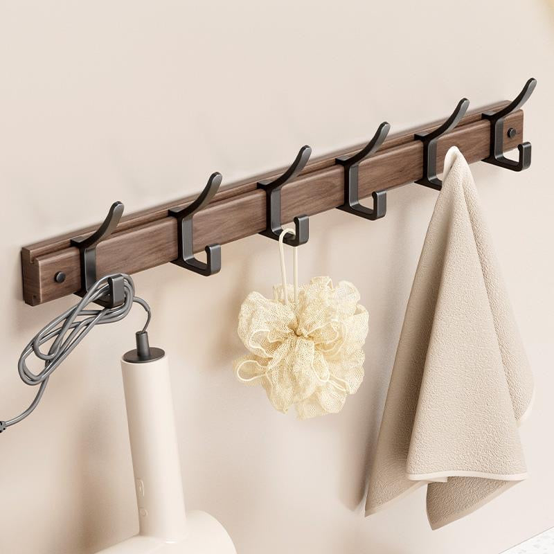 Wall Mounted Hook Rack for Fitting Room, No-Drill Clothes and Hat Hanger, Entryway Wall Hook for Keys and Items