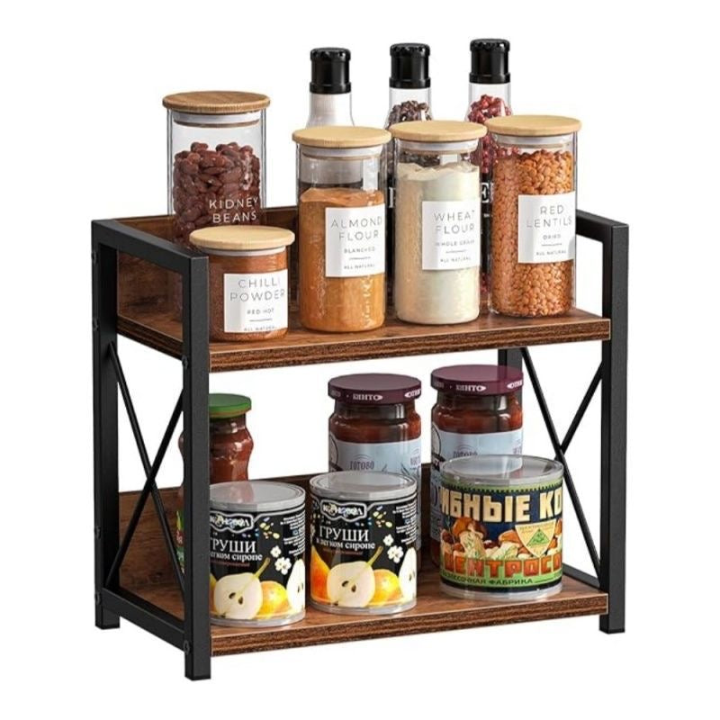 American Style Storage Rack Bookshelf Spice Rack Solid Wood Floor-standing Multi-layer Living Room Home Simple Storage Rack