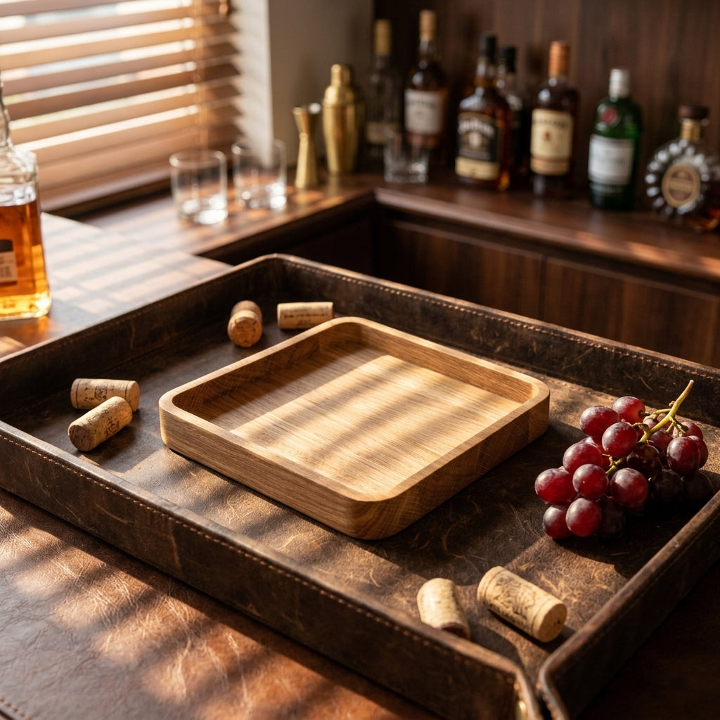 Solid Wood Carved Modern Luxury Tableware Dessert Plate Living Room Coffee Table Snack Tray Party Fruit Plate Dried Fruit Plate
