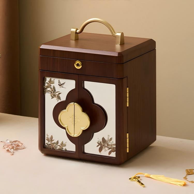 Jewelry Box Luxury Wedding Gift Wooden Jewelry Storage Box Mother's Day New Year's Gift