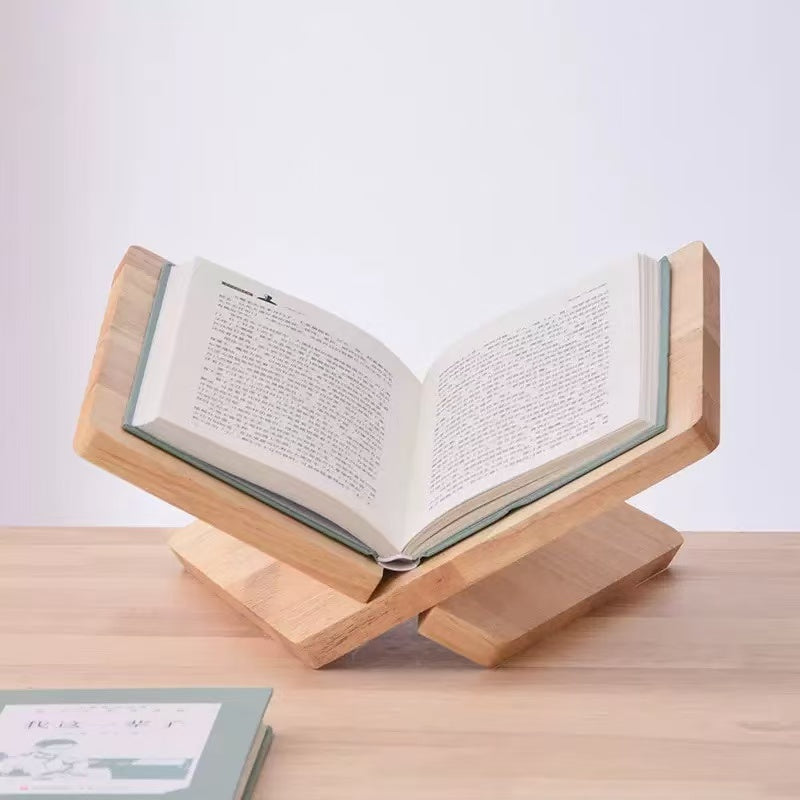 Wooden Desktop Reading Stand Book Display Rack Simple Modern Style Home Decoration Desktop Ornament Student Reading Bookshelf
