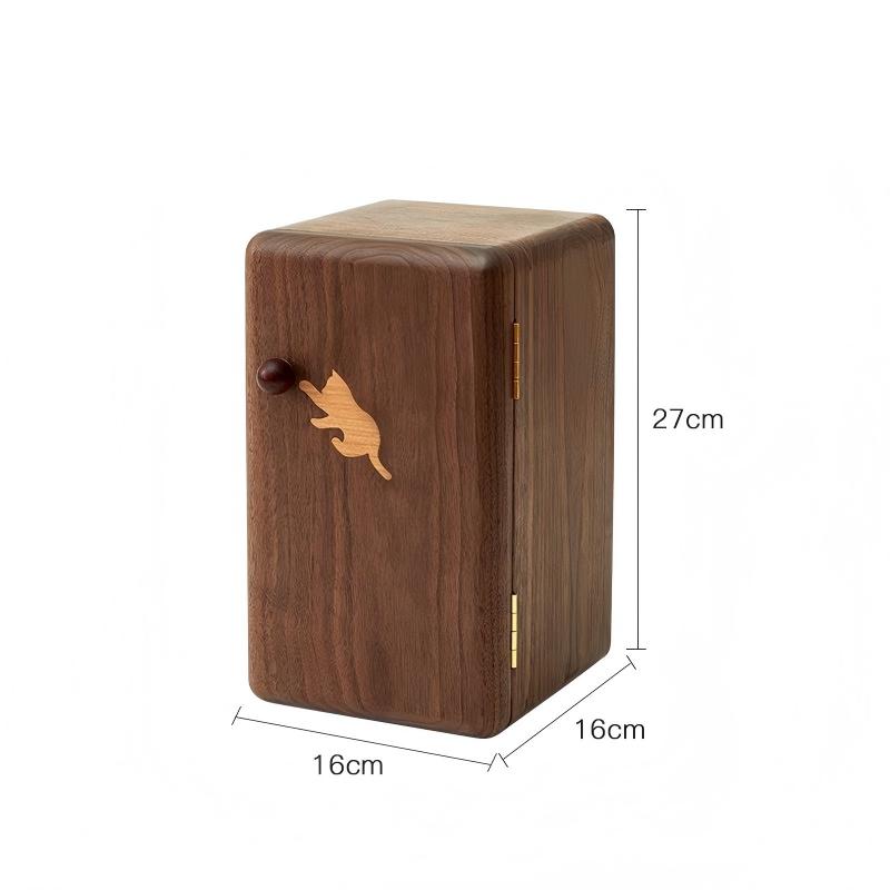 Exquisite Six-Layer Open Jewelry Box Large Capacity Walnut Wood Cabinet-Style Organizer for Stylish Storage