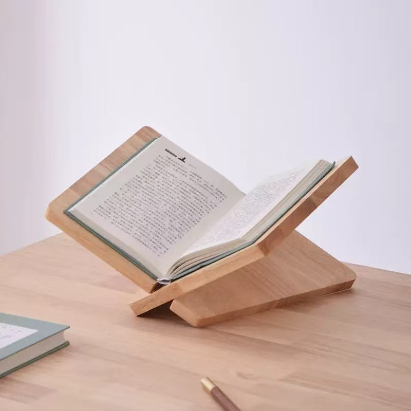 Wooden Desktop Reading Stand Book Display Rack Simple Modern Style Home Decoration Desktop Ornament Student Reading Bookshelf