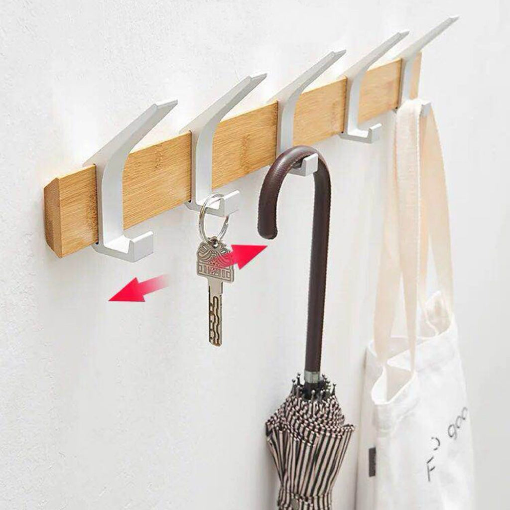 Wall Mounted Hook Rack for Fitting Room, No-Drill Clothes and Hat Hanger, Entryway Wall Hook for Keys and Items