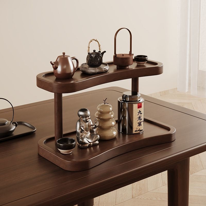 Tea Cup Holder Tea Stand Desktop Organizer Cosmetic Display Rack Chinese Style Multi-layer Small Dining Table Cup Storage Rack