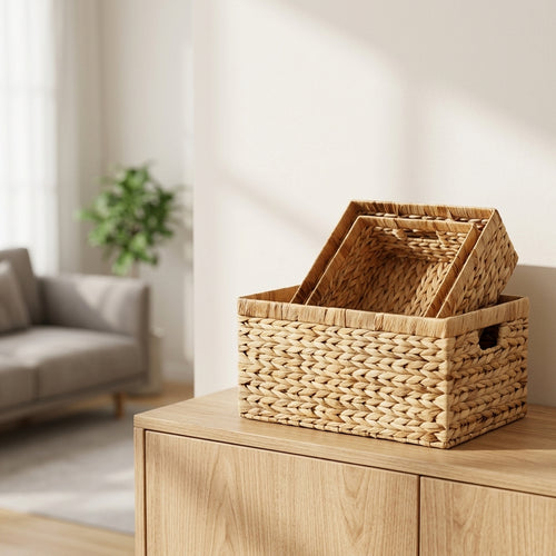 Desktop Storage Basket Gourd Grass Woven Storage Basket Storage Box Organizer Basket Storage Frame Organizer Box