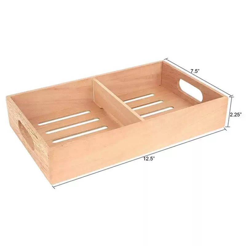Wooden Cigar Box Rectangular Hollow Carved Thick Tobacco Storage Box Portable Spanish Cedar Wood Cigar Holder Box
