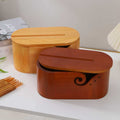 Wooden Oval Knitting Storage Box with Lid for Yarn, Wooden Bowl for Yarn, Yarn Storage Bowl for Holding Phones