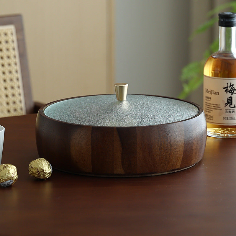 Nut Box Home Living Room Coffee Table Snack Box Wooden Dried Fruit Tray New Year Divided Candy Box Dessert Plate