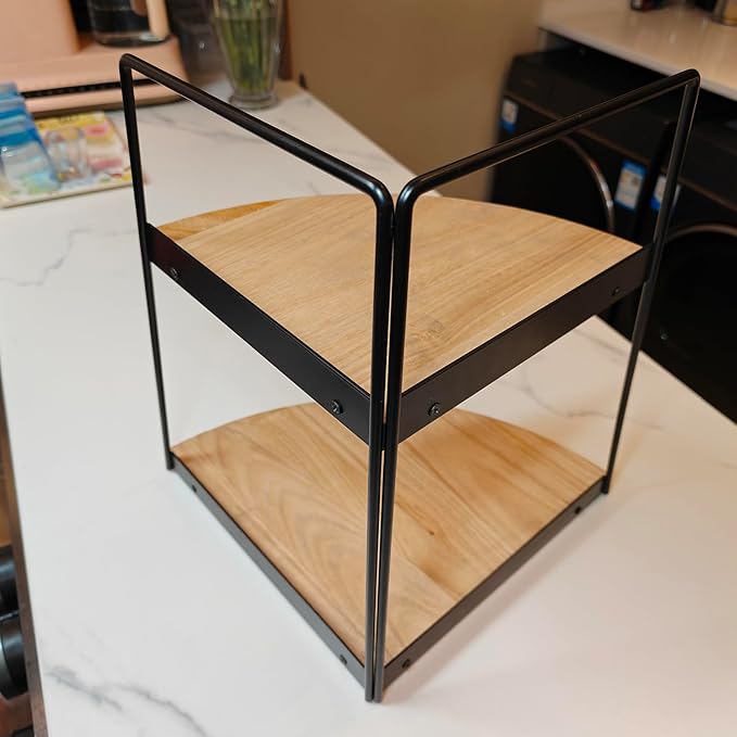Simple Home Multi-layer Wooden Storage Rack for Kitchen and Bathroom for Living Room Corner Storage