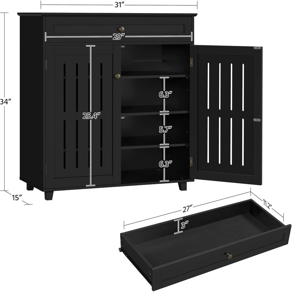 Adjustable Wooden Shoe Storage Cabinet Home Furniture for All Rooms for Living Space