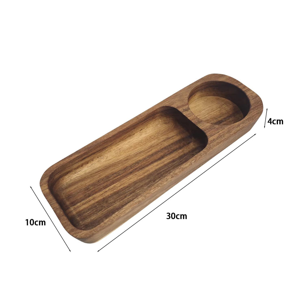 Bulk Dinner Plates Vintage Wooden Dinner Plate for Frys Pizza Fruit Cake Tray Wooden Tray