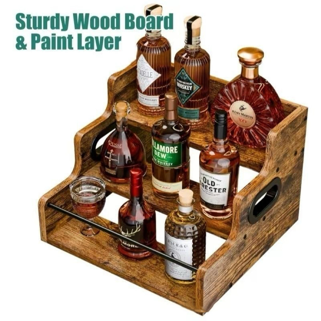 In-Stock Multi-Layer Liquor Display Rack Living Room Bar Display Rack Spice Storage Rack Step-Ladder Style