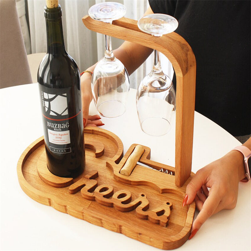 Multifunctional Home Gift Wine Rack With Stand and Glass Stand for Restaurant Furniture and Display Stand