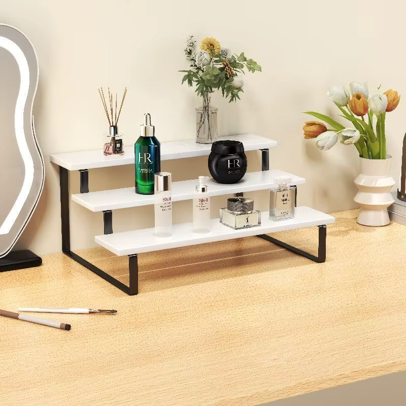 Shelf Figurine Perfume Dark Walnut Wood Storage Rack Solid Wood Coffee Cup Desktop Display Ladder Organizer Display Stand