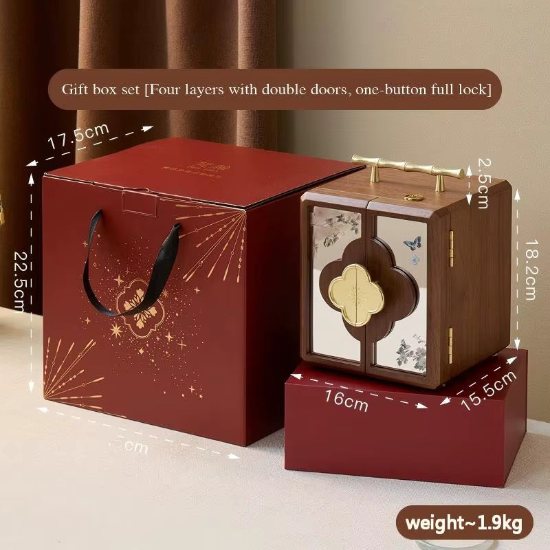 Jewelry Box Luxury Wedding Gift Wooden Jewelry Storage Box Mother's Day New Year's Gift